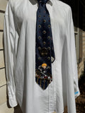 Navy Blue Ichigo Kuroaski On Bridge with Sword Bleach Tie