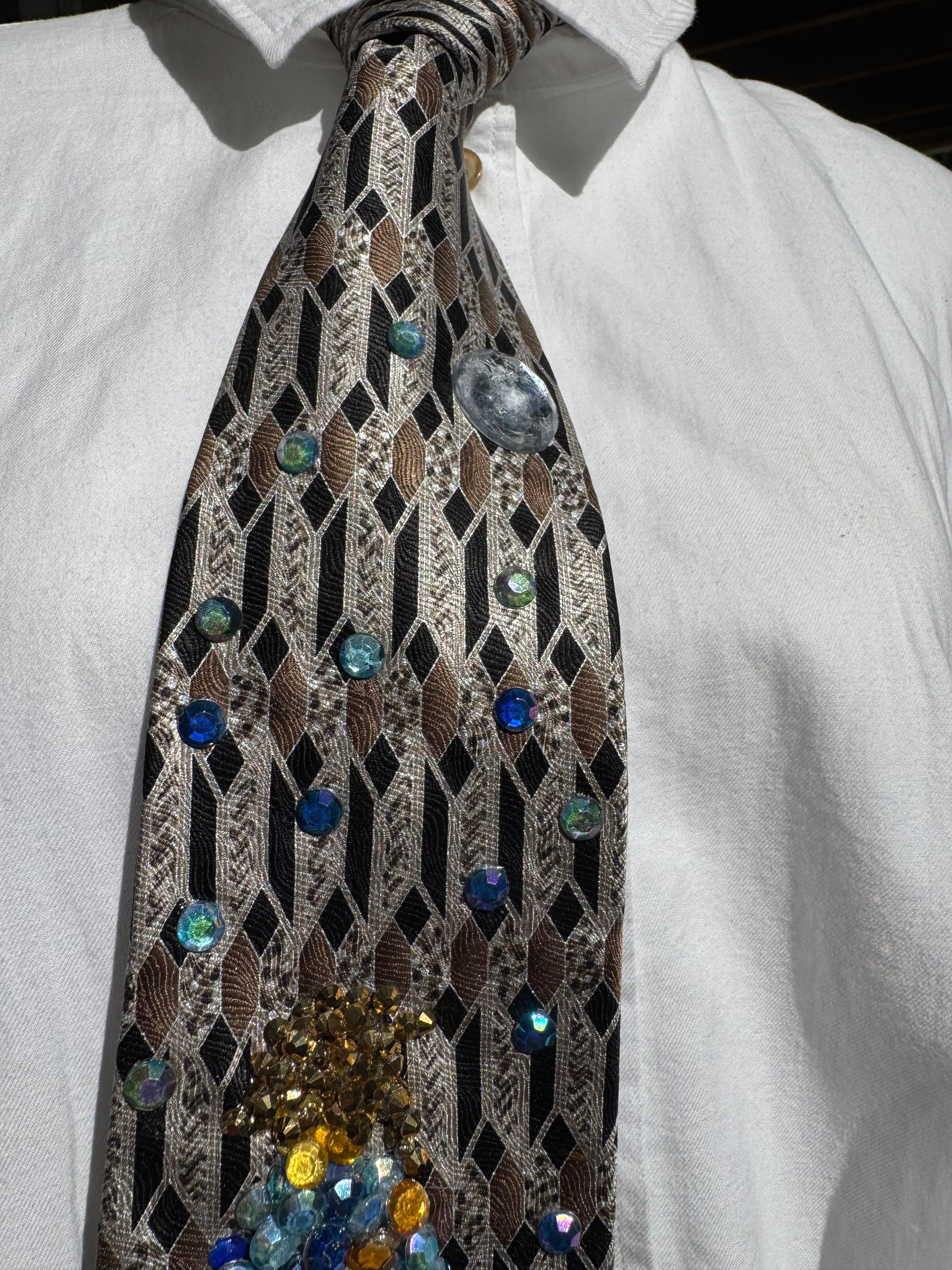 Grey Legendary Link Stargazing Zelda Video Game Tie