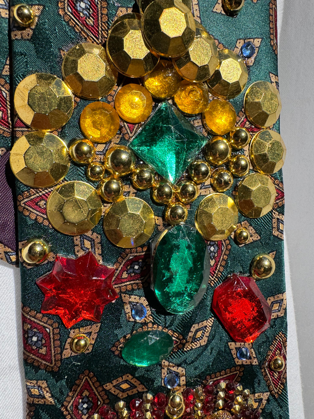 Dark Green Jaguar Pharaoh Taj Mahal Kingdom Royalty Tie