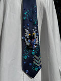 Navy Blue Blue Yoshi Dodging Ice Fire Balls 200cc Mario Kart Tie
