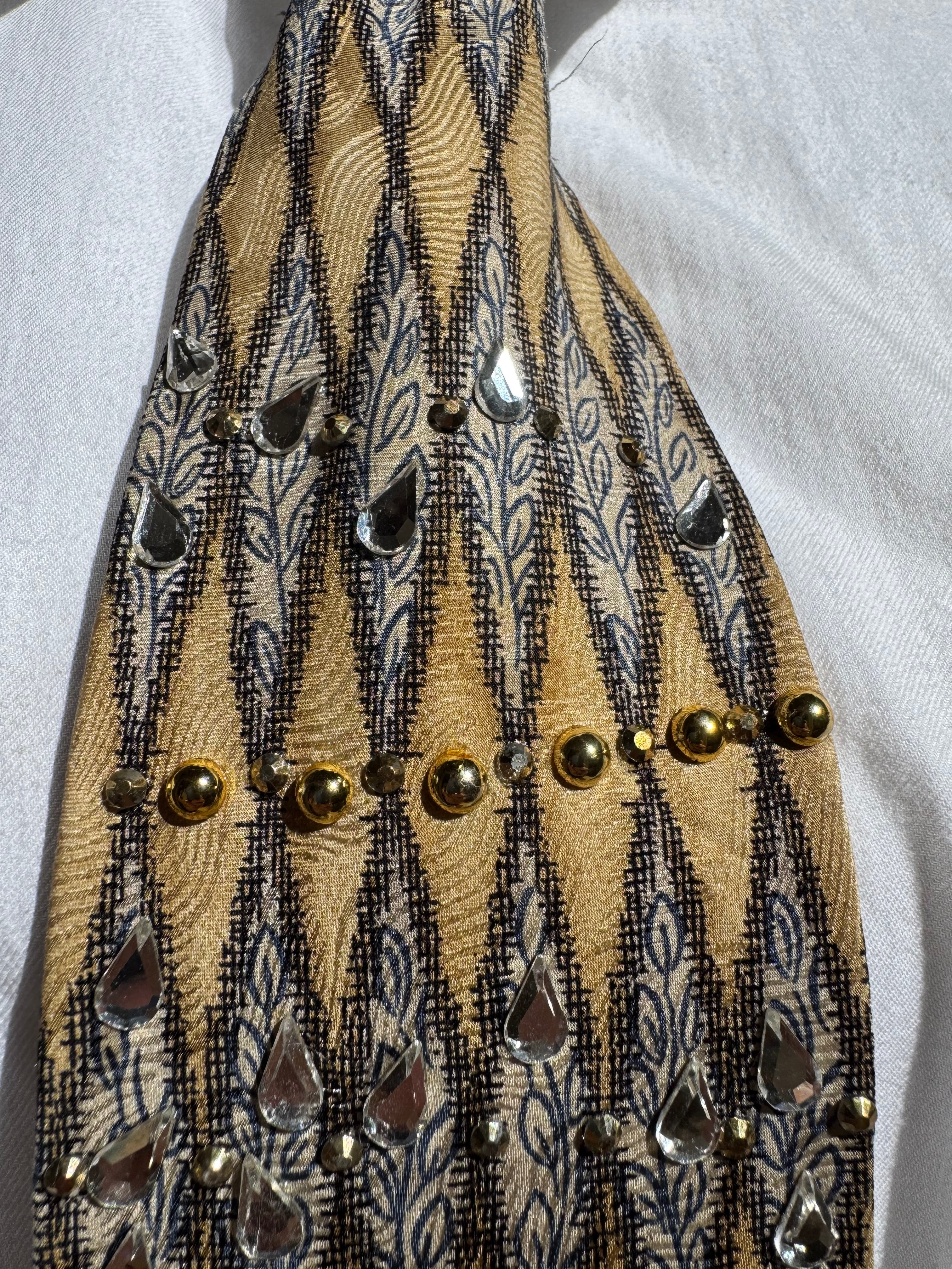 Gold and Grey Autumn Renaissance Royalty Tie