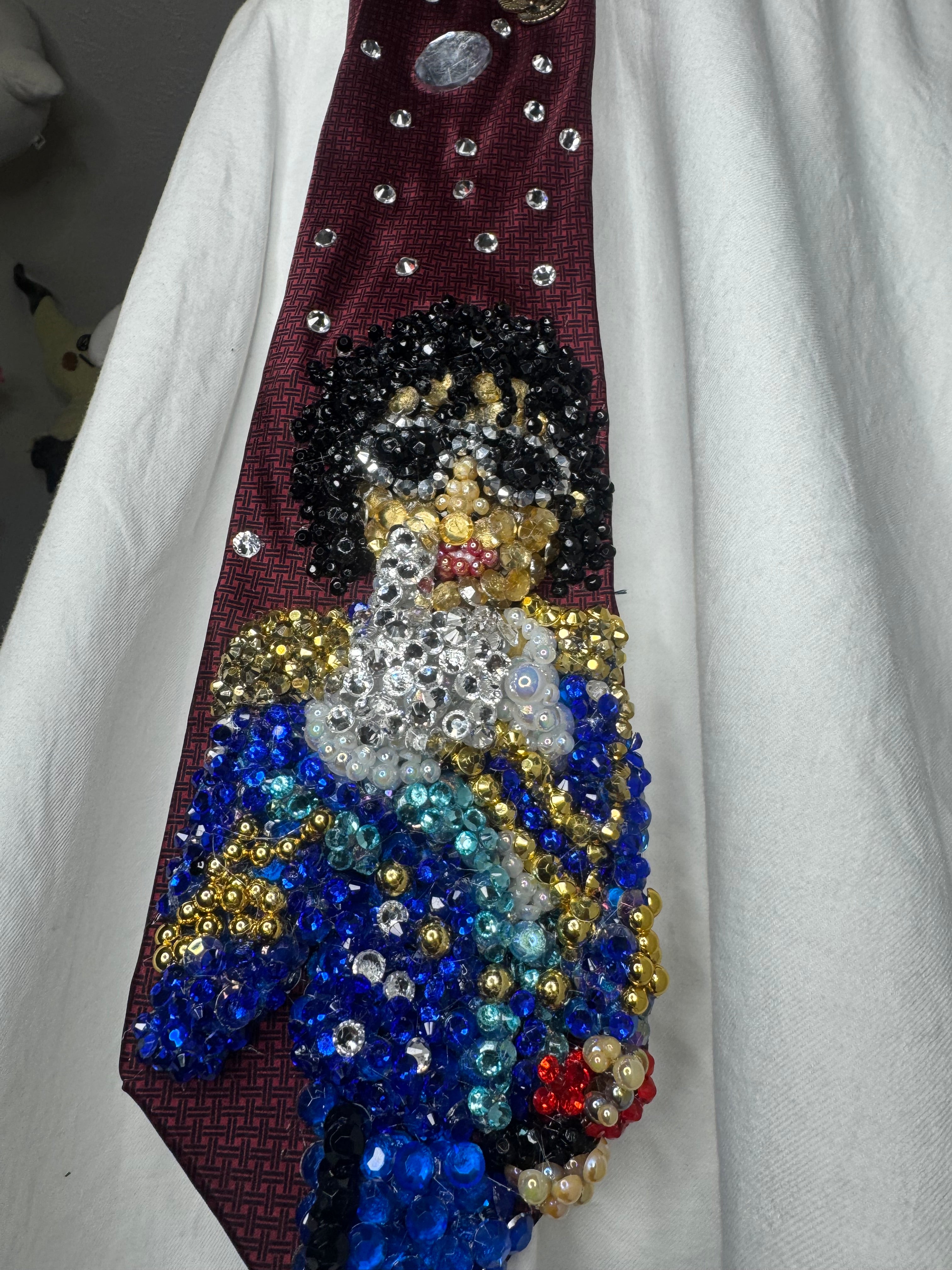 Red Michael Jackson White Glove Thumbs Up at the Grammys Award Night 1984 Tie