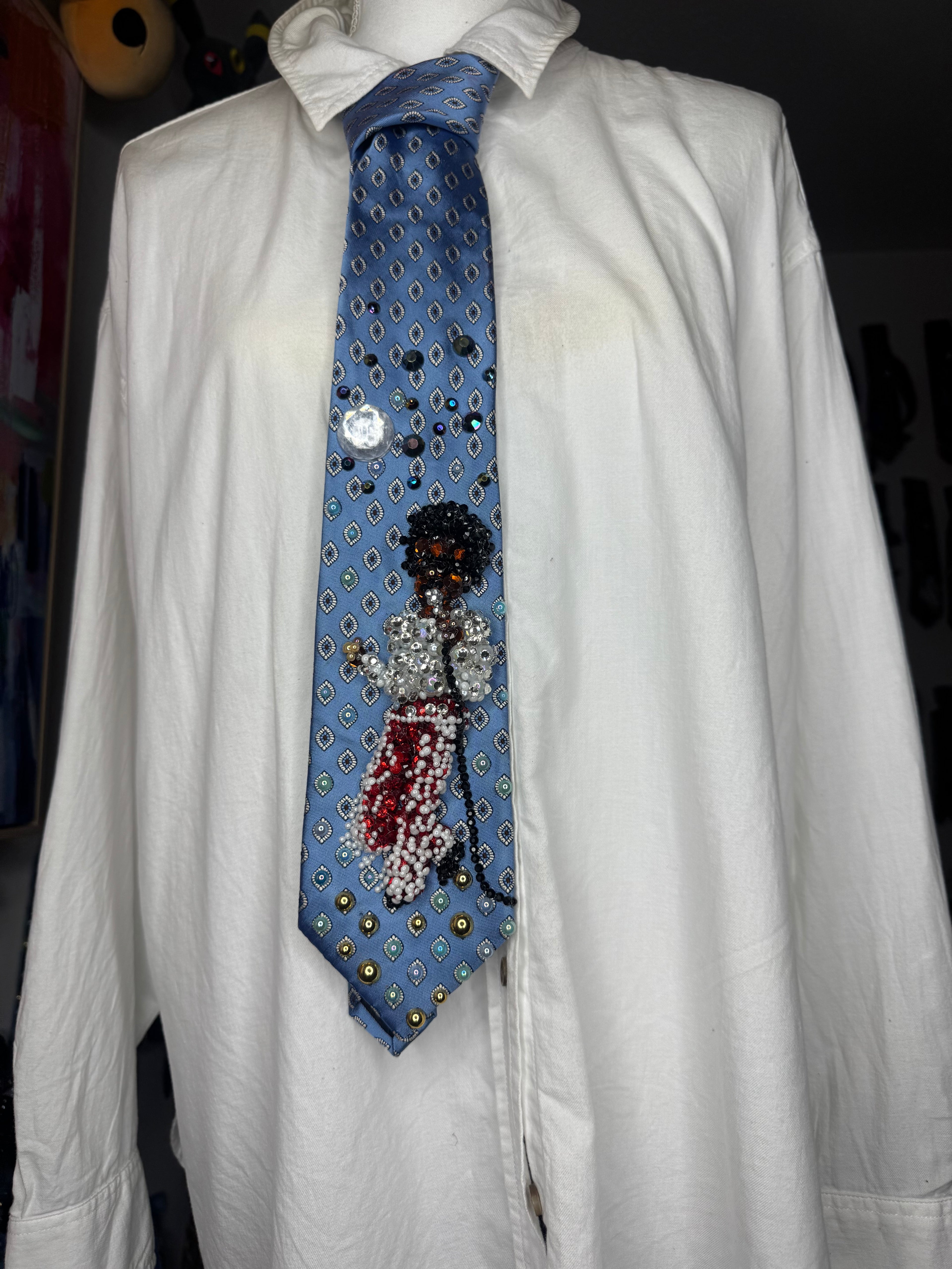 Light Blue Michael Jackson In Spaghetti Shirt & Polo On Destiny Tour 3rd Leg Jackson 5 1979 Tie