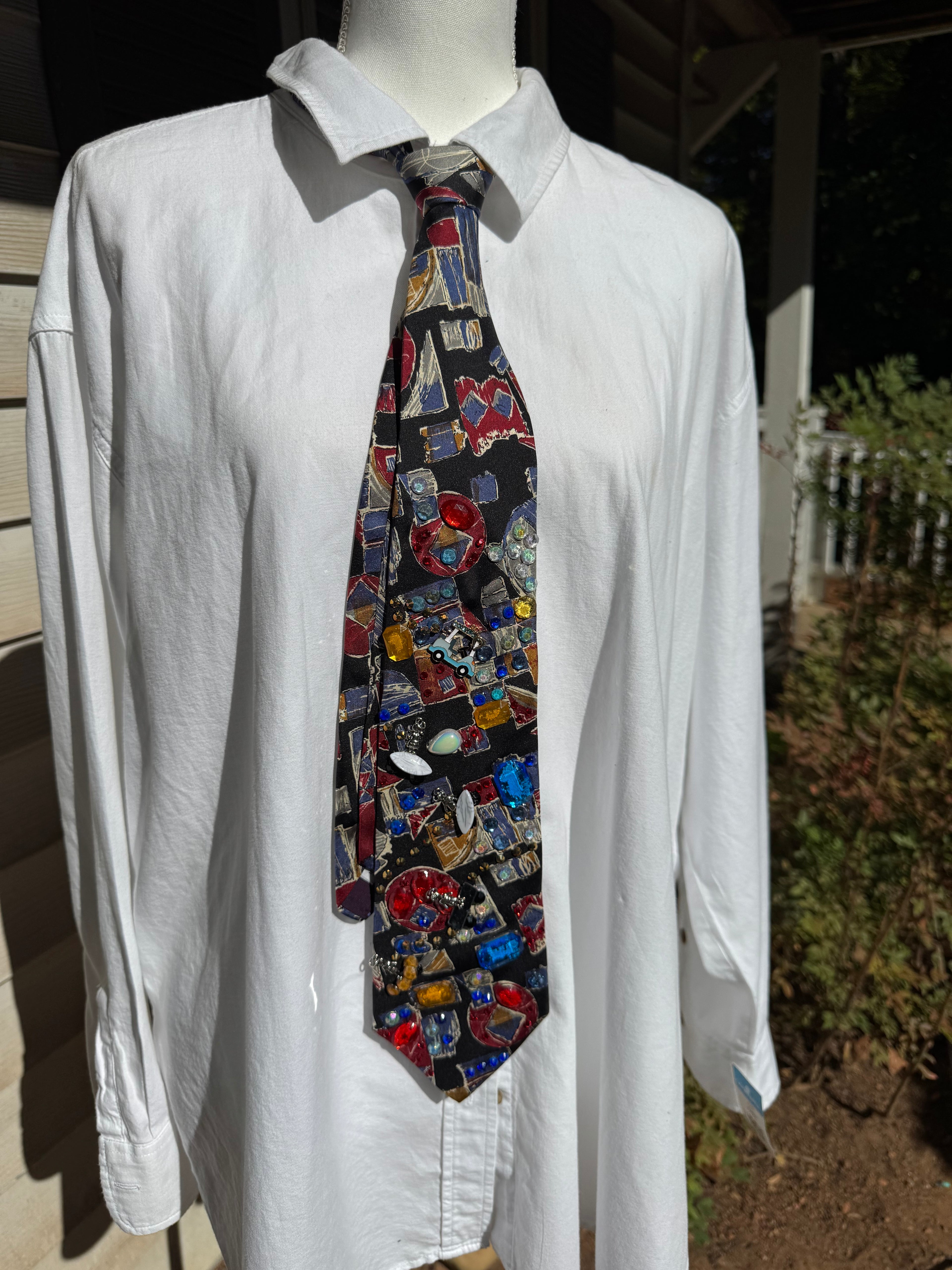 Navy Blue Skatepark Skater Sport Tie