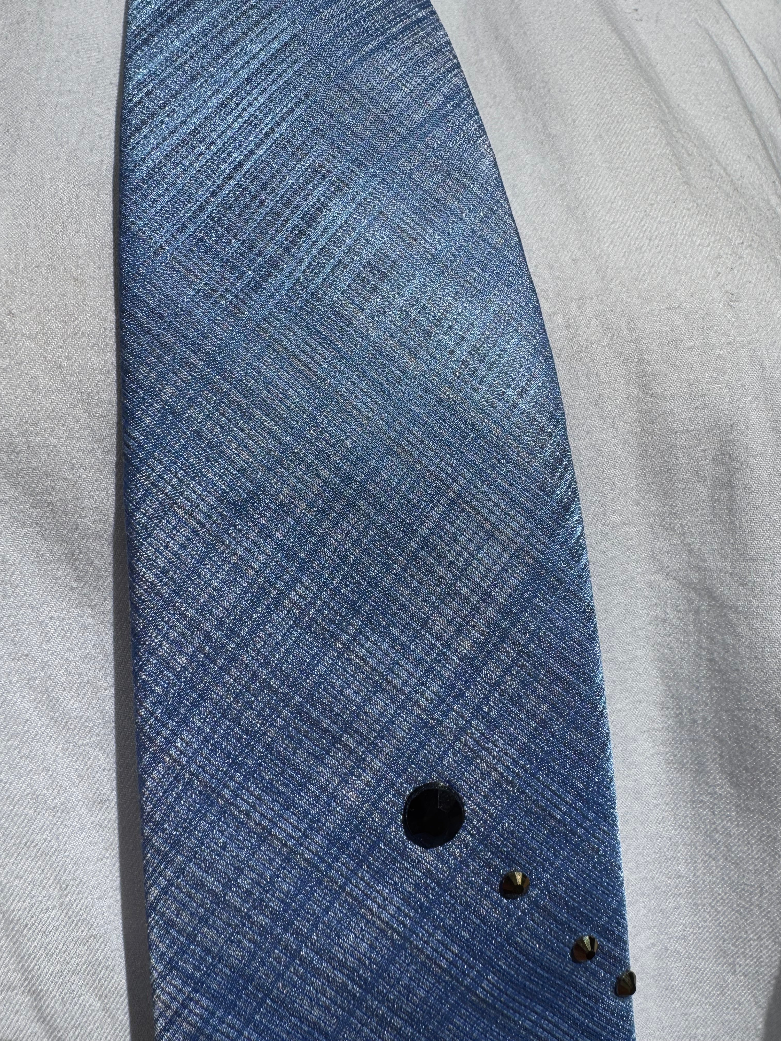 Sky Blue Ricocheting Bullet Cowboy Tie