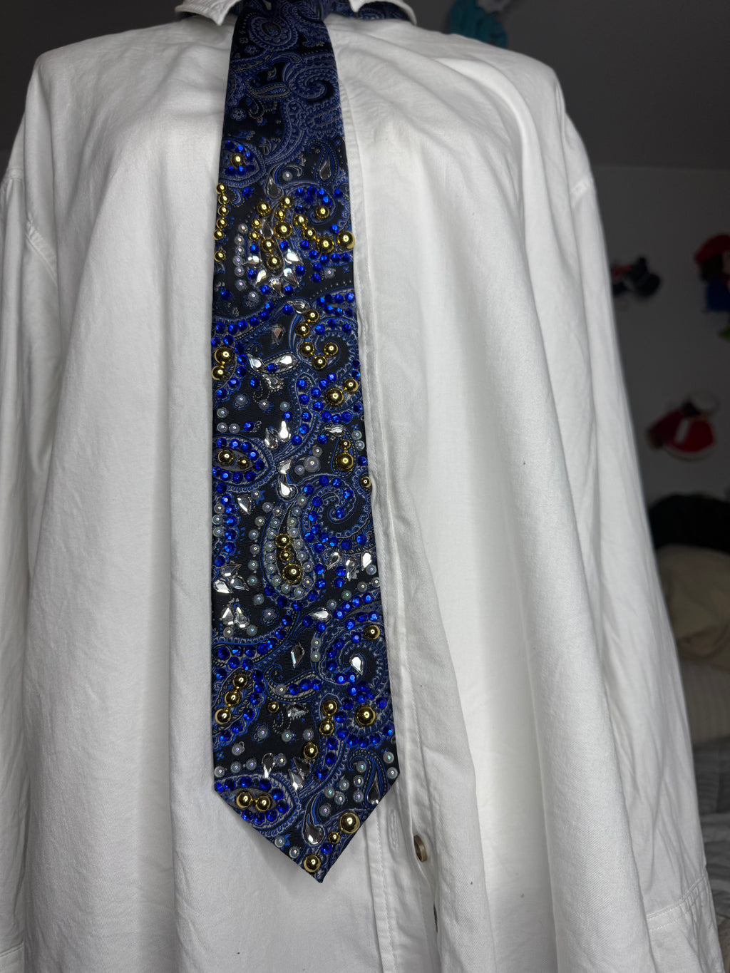 Black and Royal Blue Paisley Royalty Tie