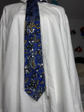 Black and Royal Blue Paisley Royalty Tie