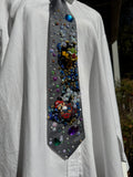 Grey and Purple Mario vs Bowser In Space 200cc Mario Kart Tie