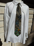 Green Magical Vined and Blue Jay Nature Royalty Tie