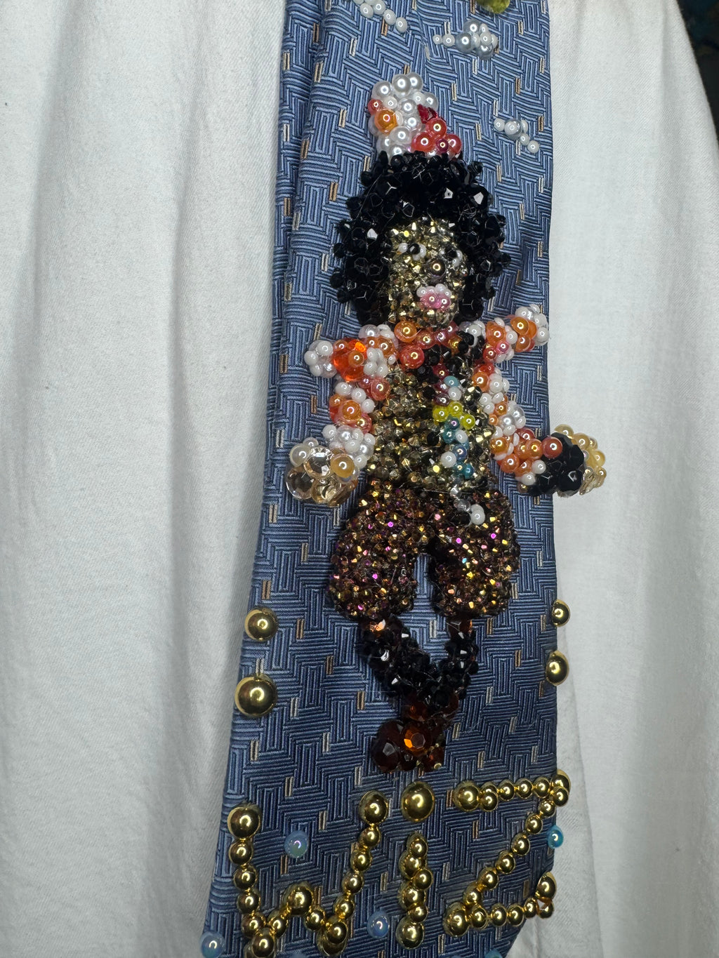 Light Blue Teen Michael Jackson in Scarecrow Costume for The Wiz Movie Tie