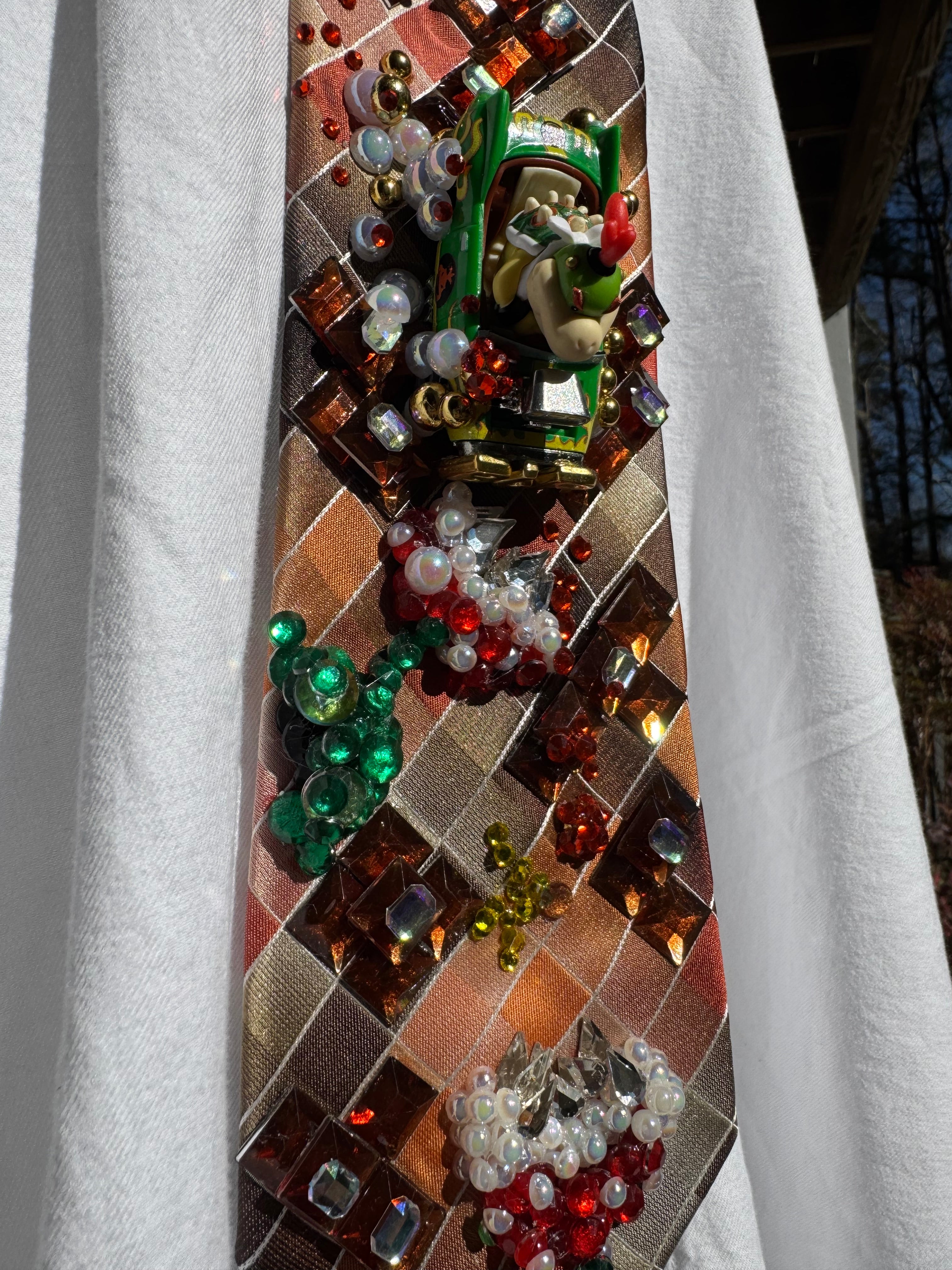 Orange Bowser Js Dodging Piranha Plants on Tetris Road 200cc Mario Kart Tie