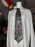 Grey Mario Throwing Fireballs and Dodging Blue Shell Down Tetris Road 200cc Mario Kart Tie
