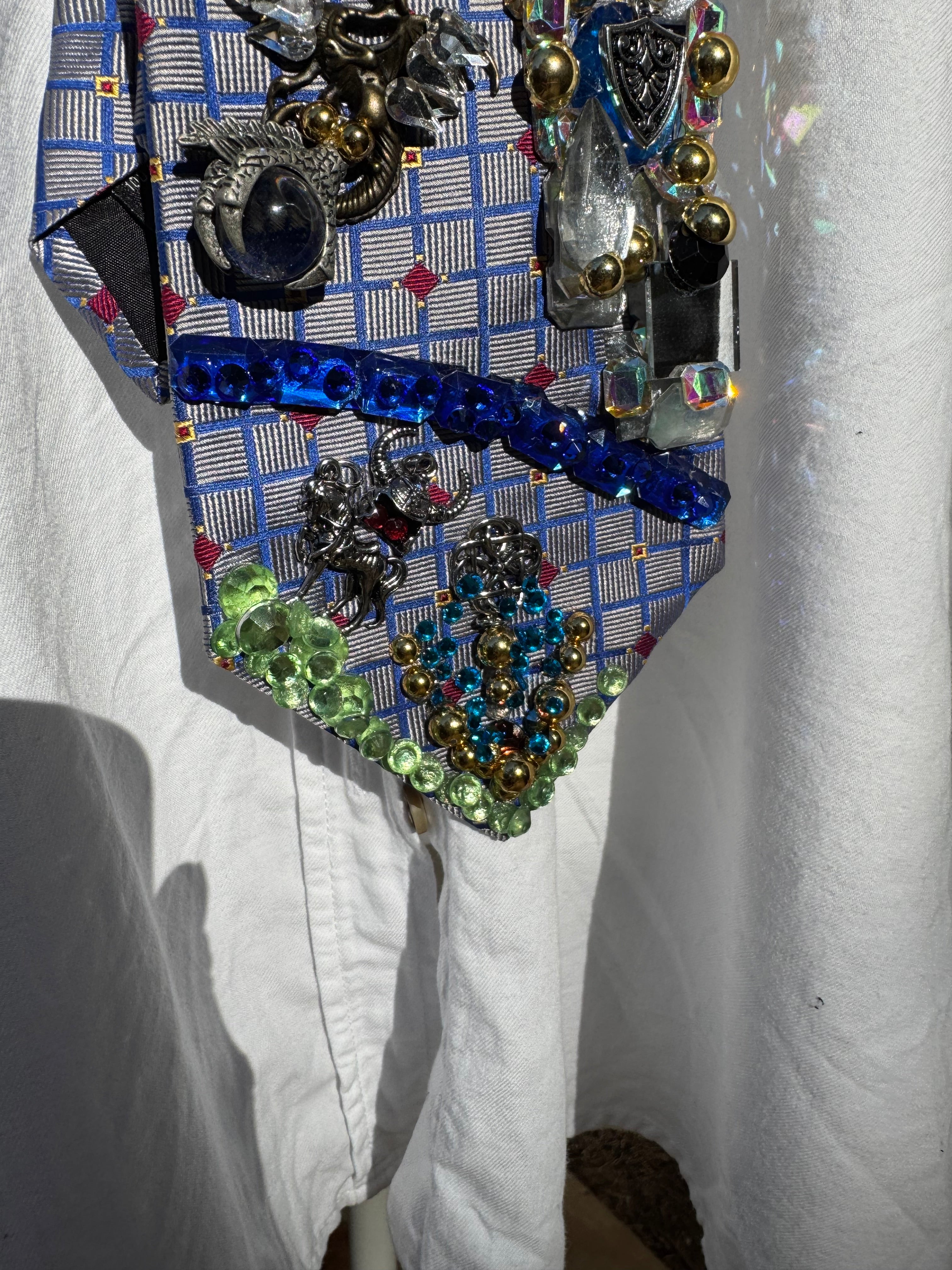 Grey Dungeons and Dragons Viking Era High Class Royalty Tie