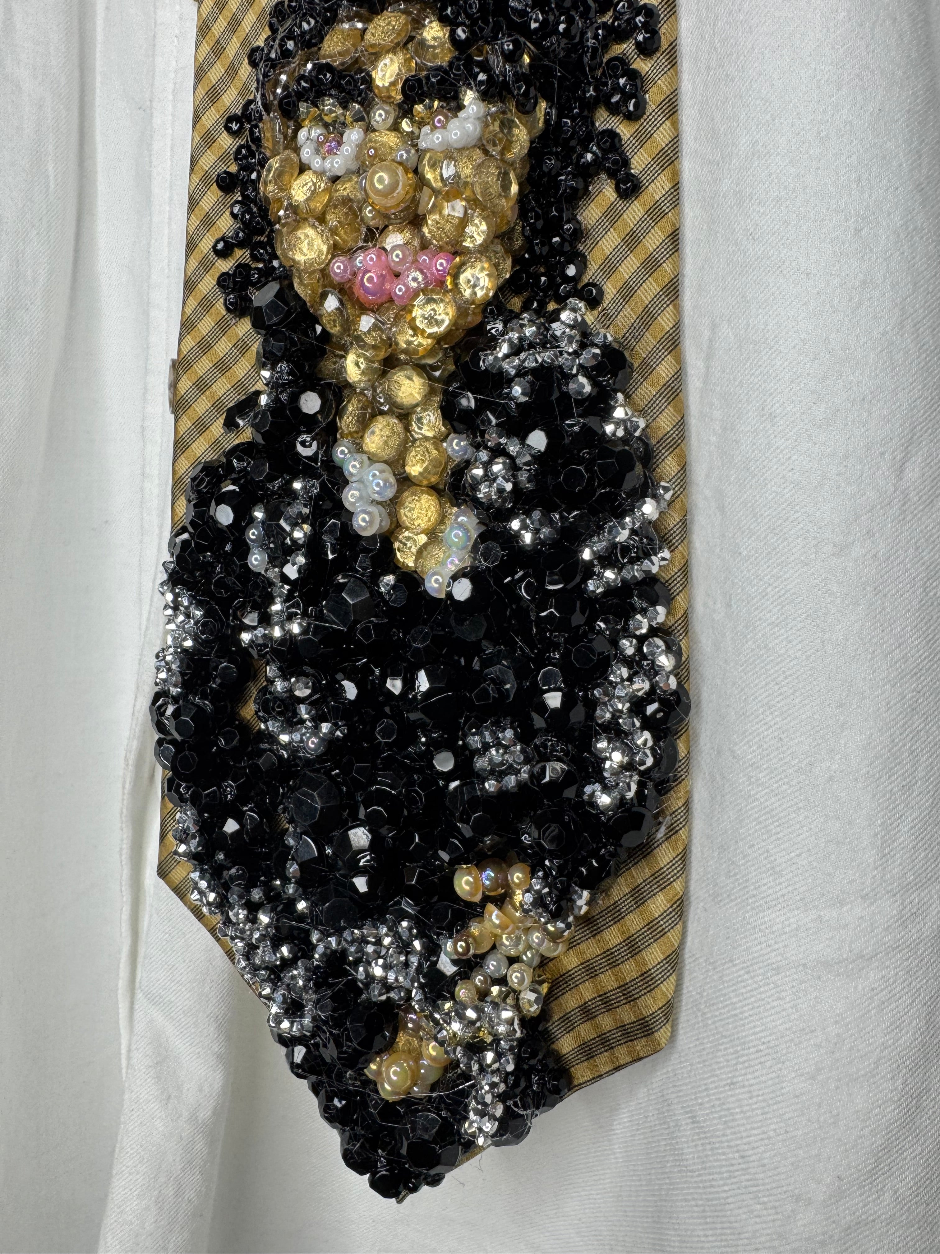Gold Michael Jackson Bad Album Cover Tie