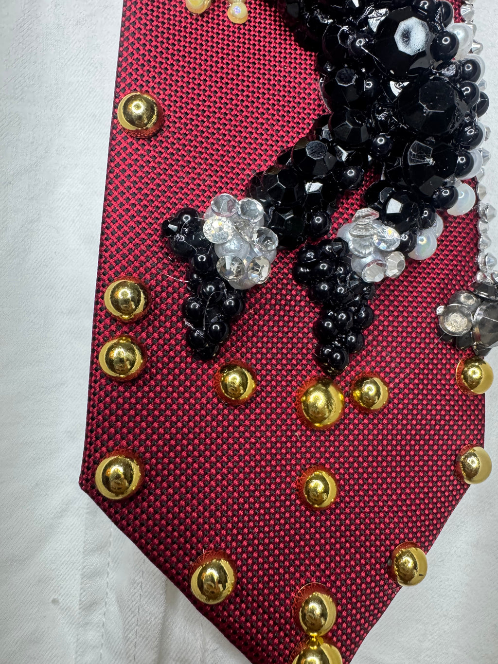 Red Michael Jackson Toe Stand Singing Into Mic Pose Bad Tour In London 1988 Tie