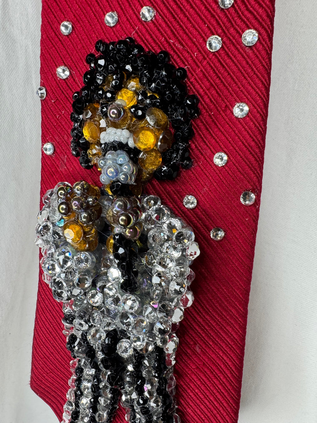 Red Michael Jackson Singing Happily In Rock With You Music Video Tie
