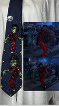 Navy Blue Zombie Michael Jackson Intro Double Dance Scene From Thriller Short Film Tie