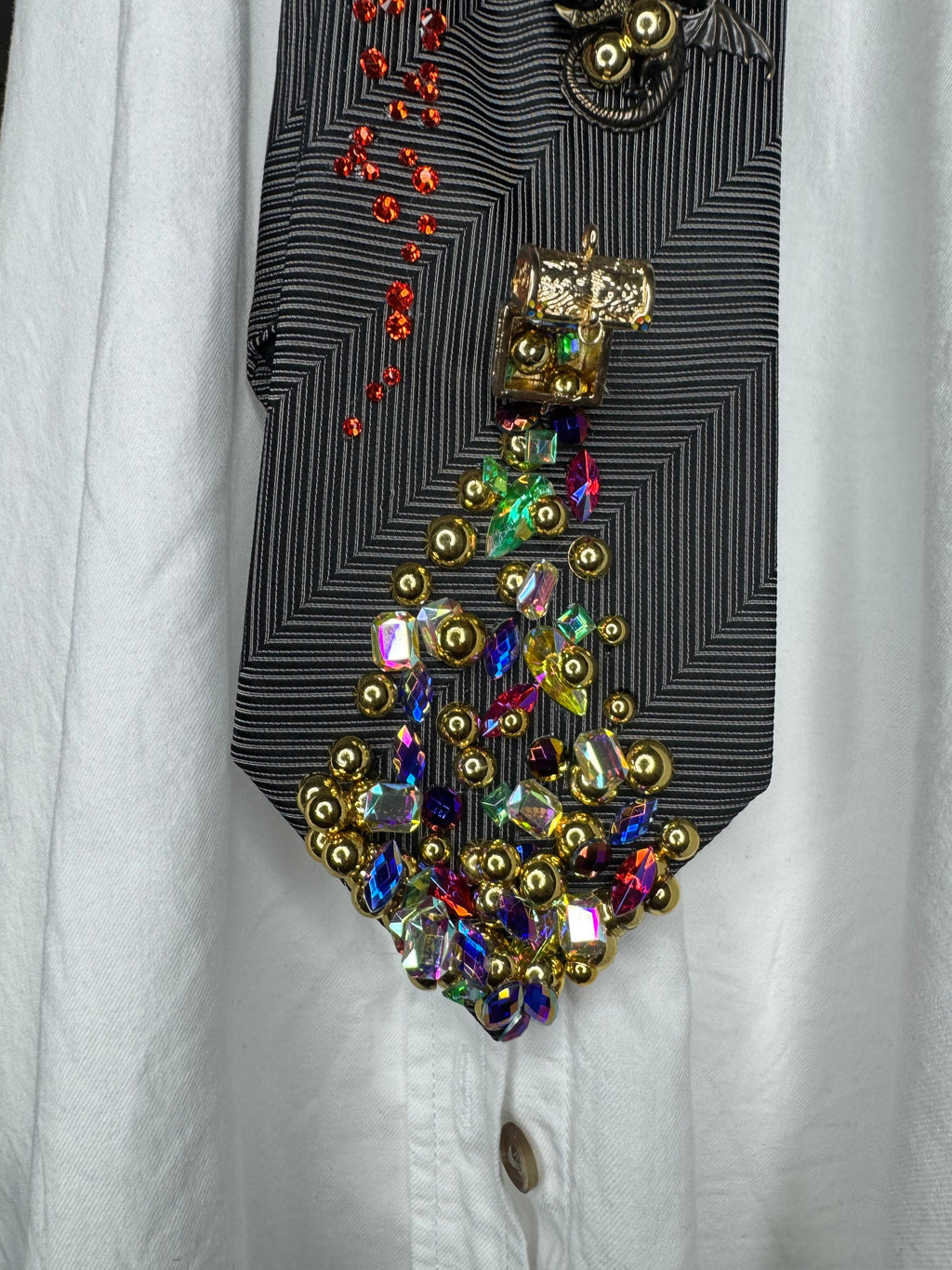Grey Dragons and Hidden Treasures Royalty Tie