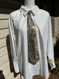 Light and Dark Beige Split Cowboy Western Royalty Tie