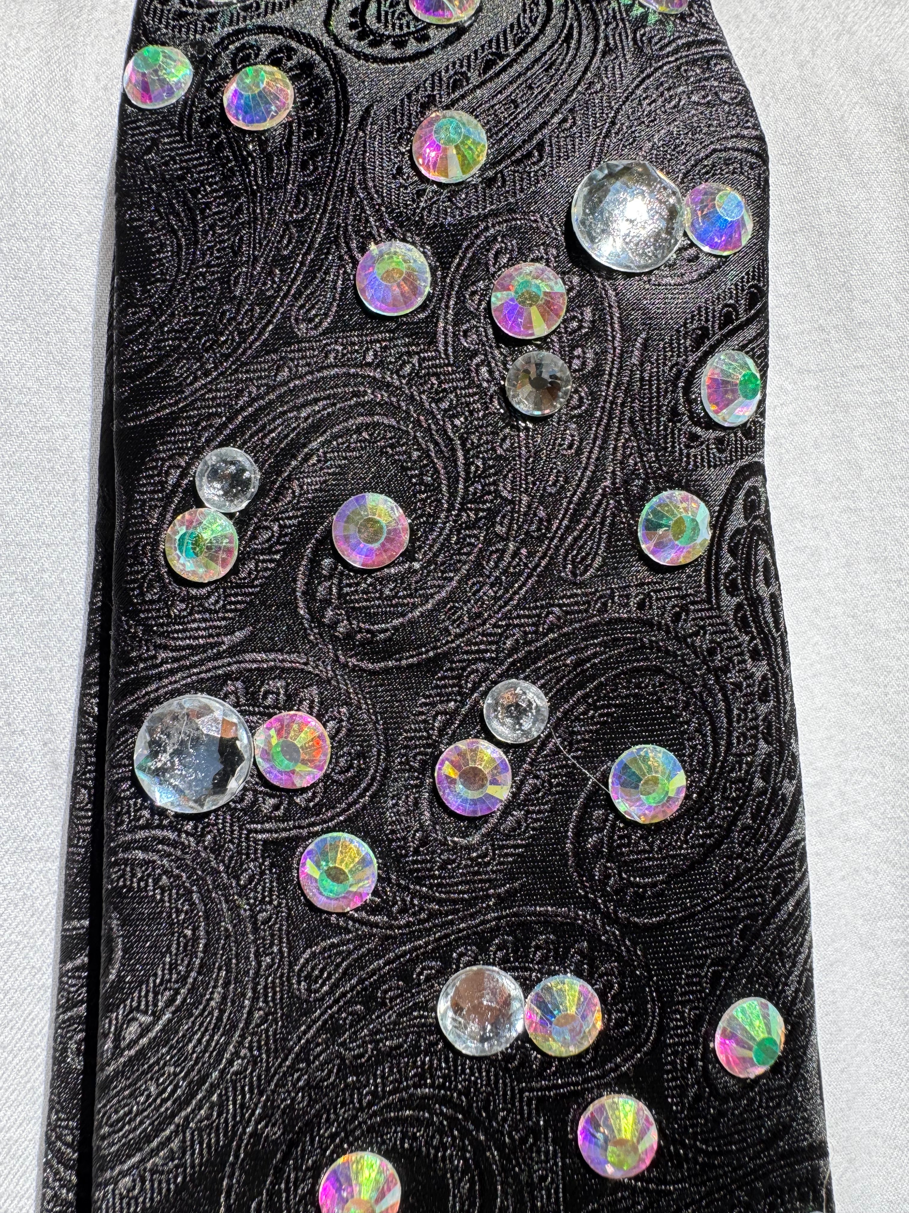 Black Paisley Iridescent Royalty Tie
