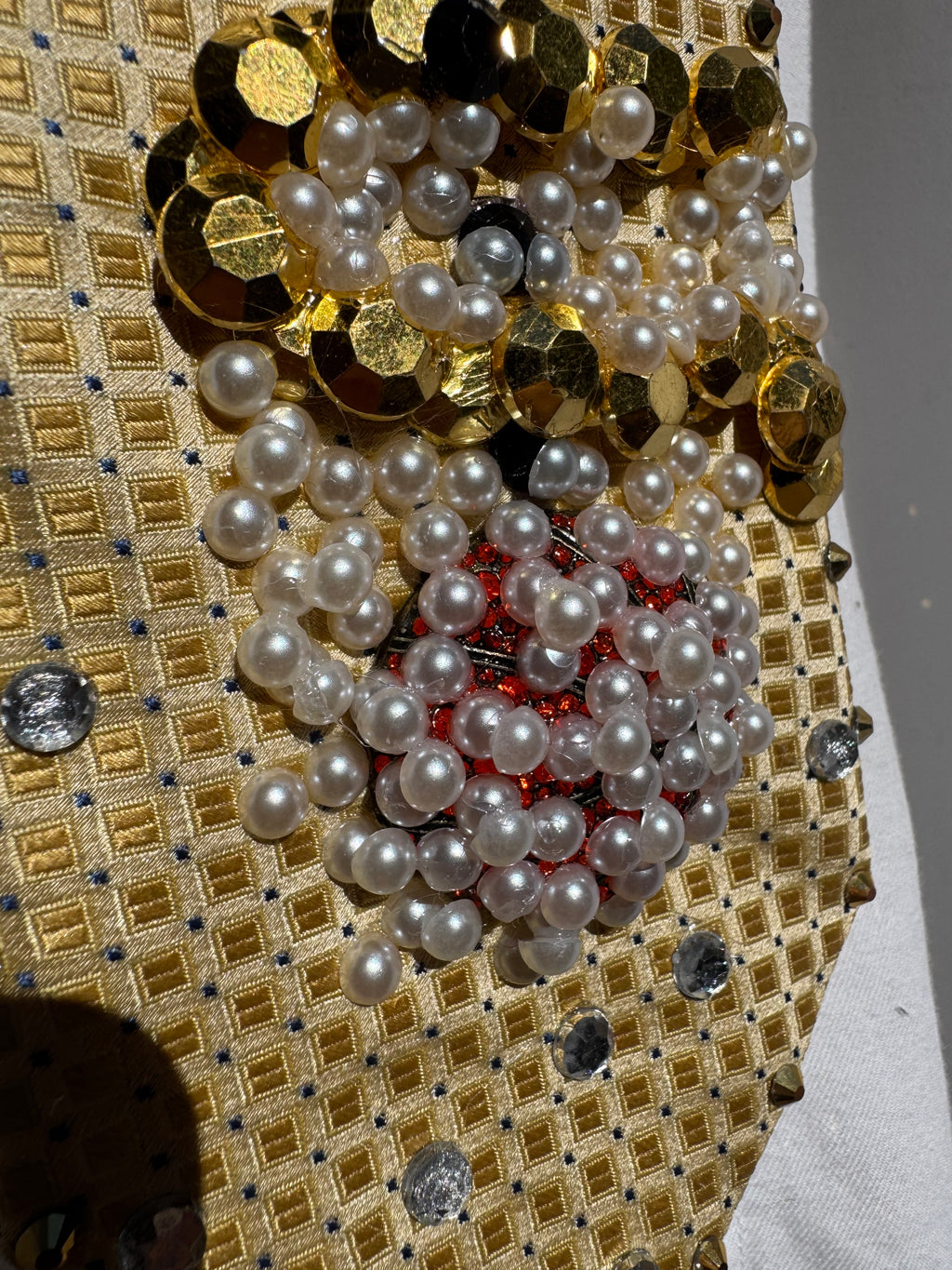 Yellow Swished 3 Point Shot Basketball Royalty Tie