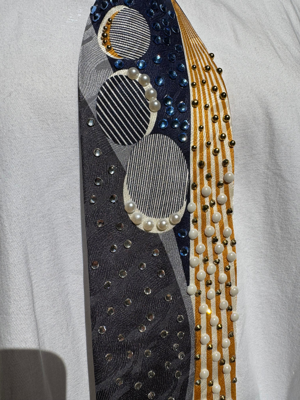 Gold and Grey Nautical Infinity Royalty Tie