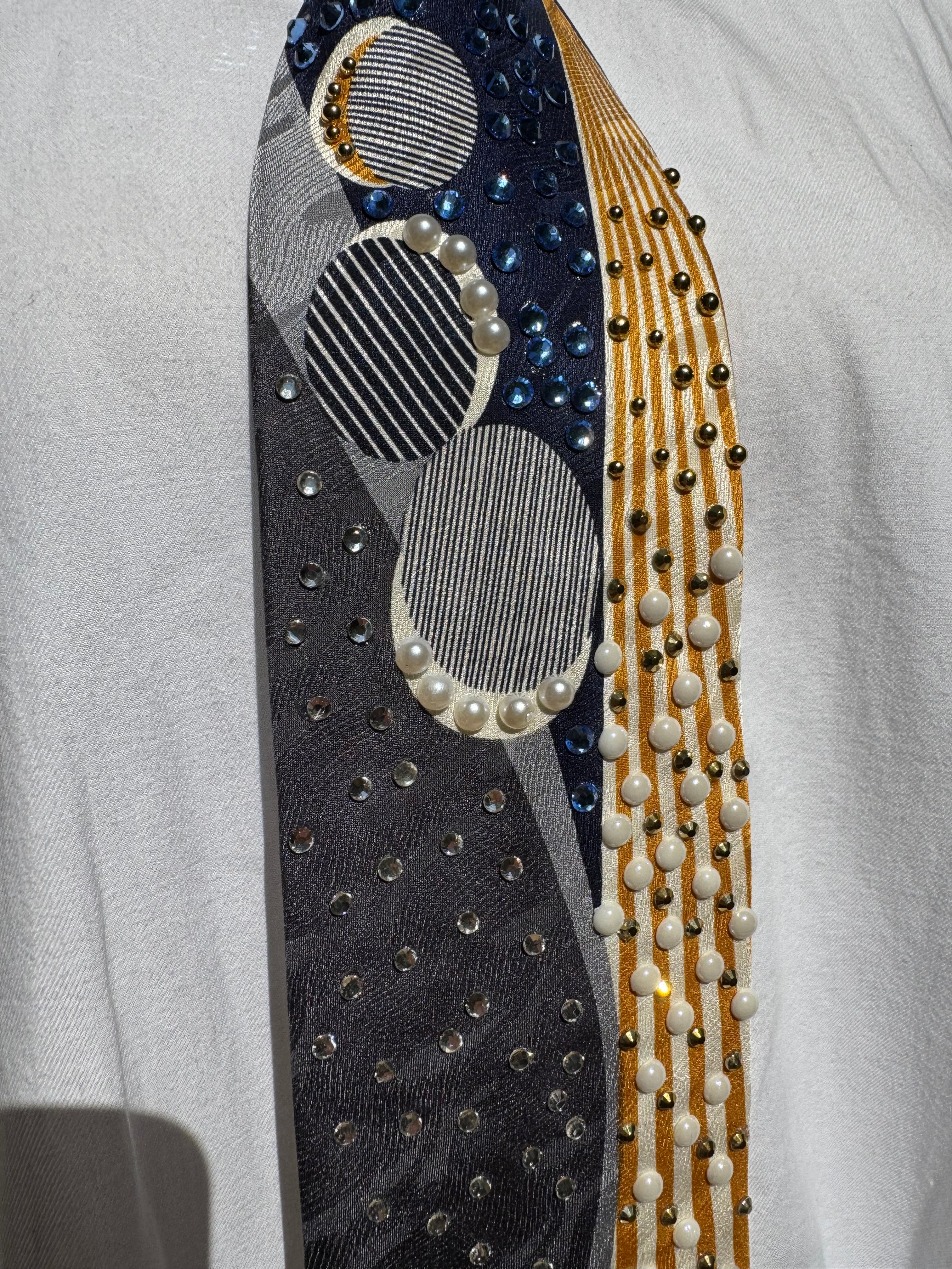 Gold and Grey Nautical Infinity Royalty Tie