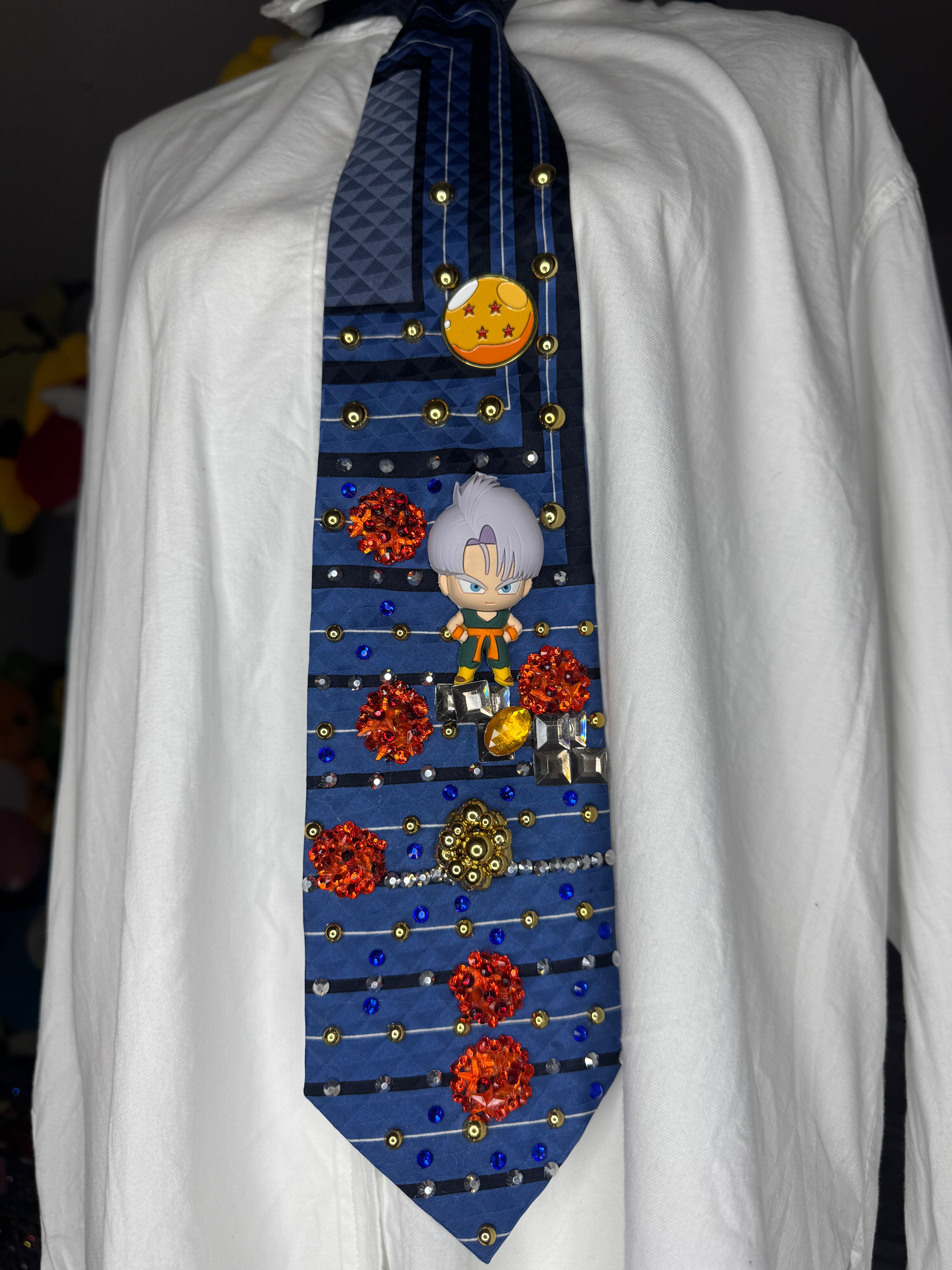 Navy Blue Trunkz Near All 7 Dragon Balls DBZ TIE