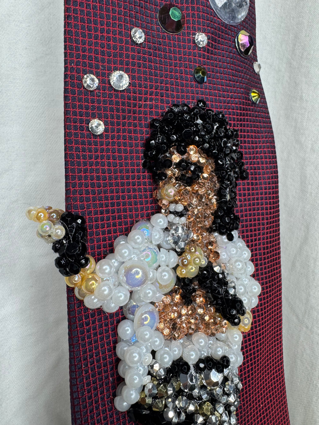 Red Michael Jackson Pointing and Walking To Dirty Diana Bad Tour 1988 Tie