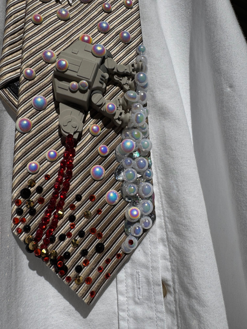 Light Beige AT AT Walker Attacking Star Wars Tie