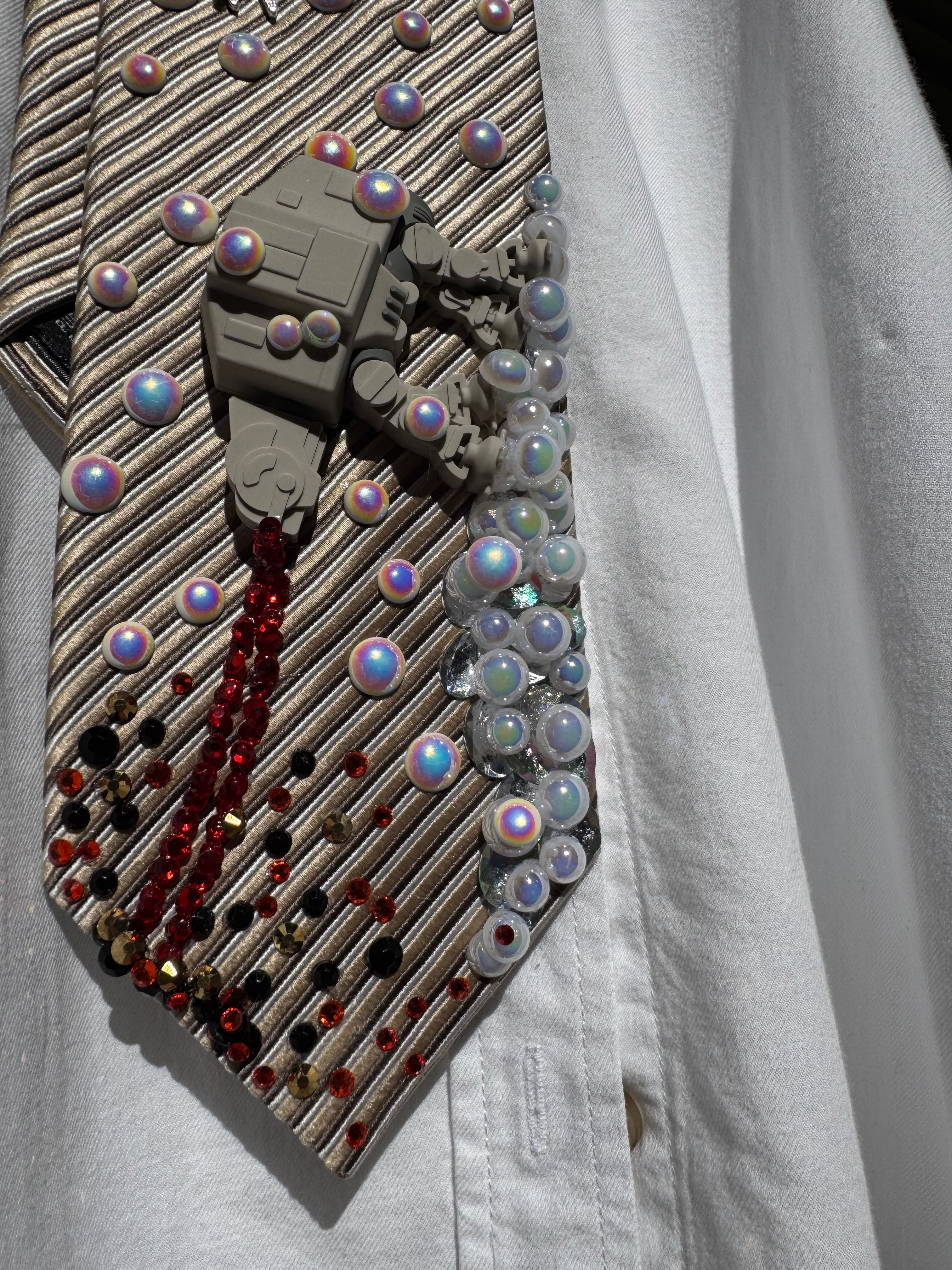 Light Beige AT AT Walker Attacking Star Wars Tie
