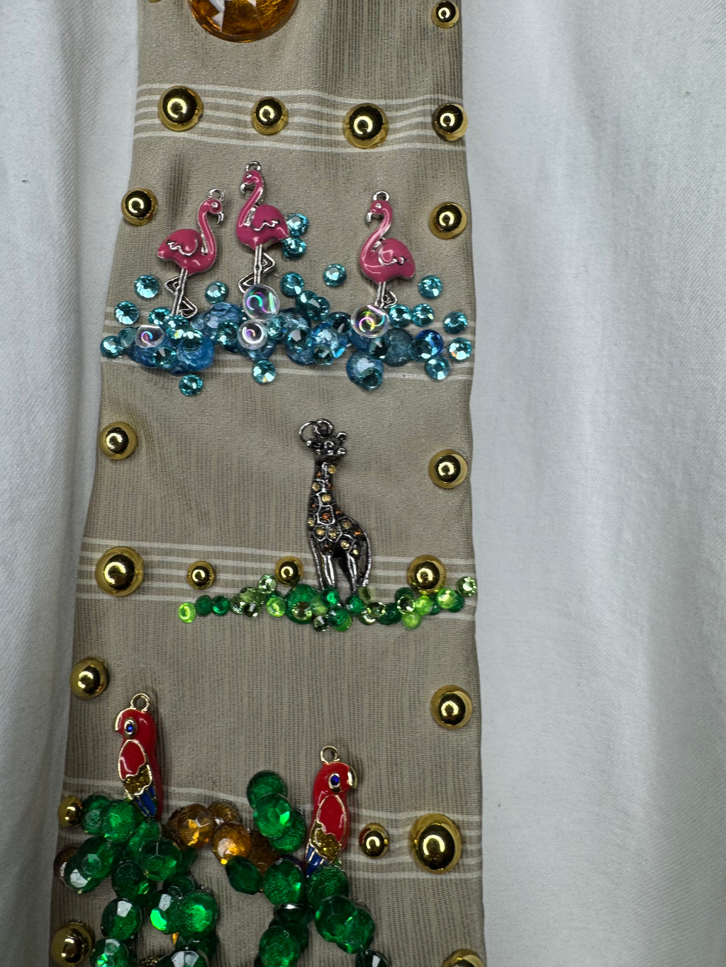 Beige Luxurious Peek of The Safari Nature Royalty Tie