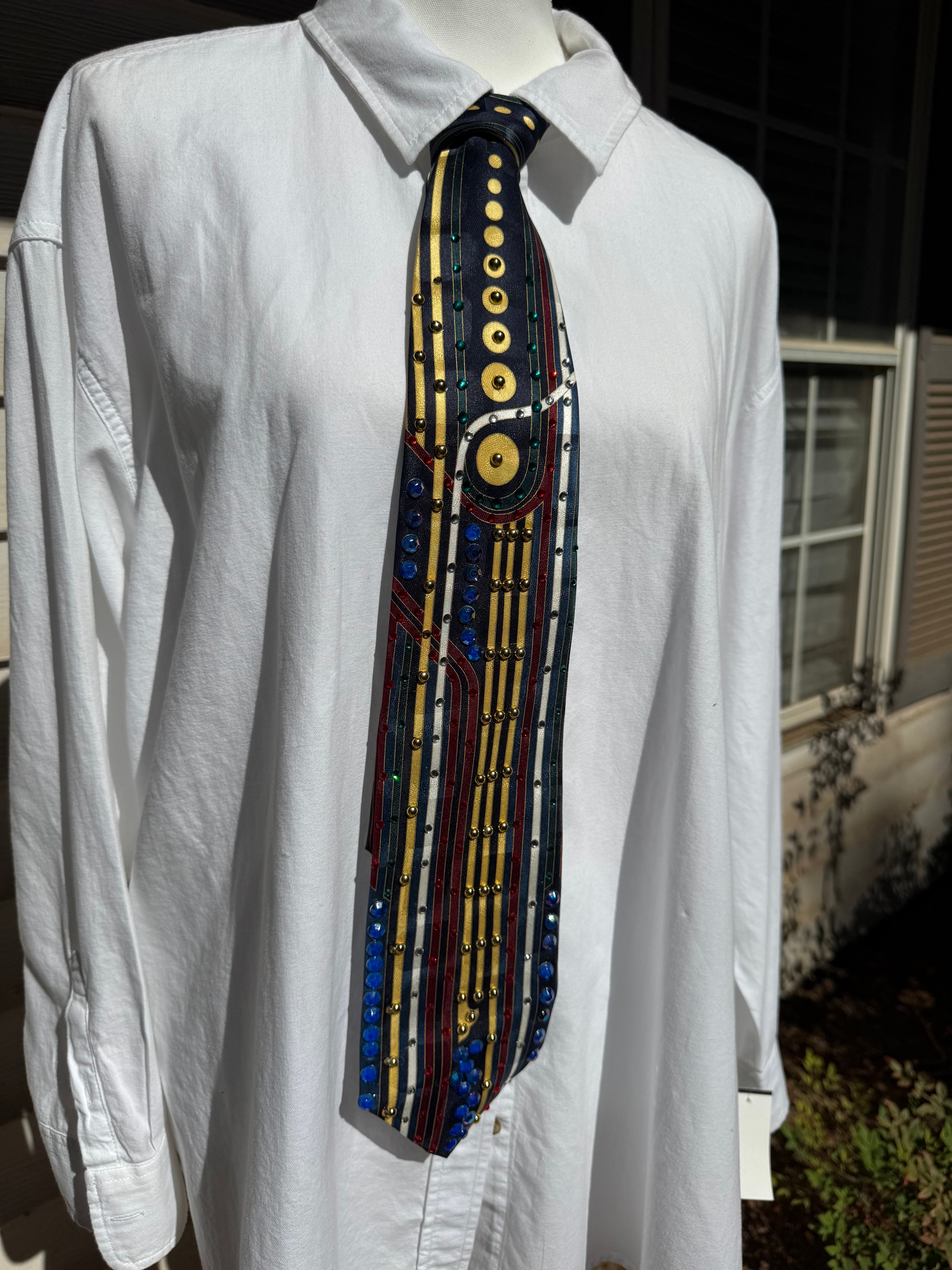 Multicolored Futuristic Bowling Royalty Tie