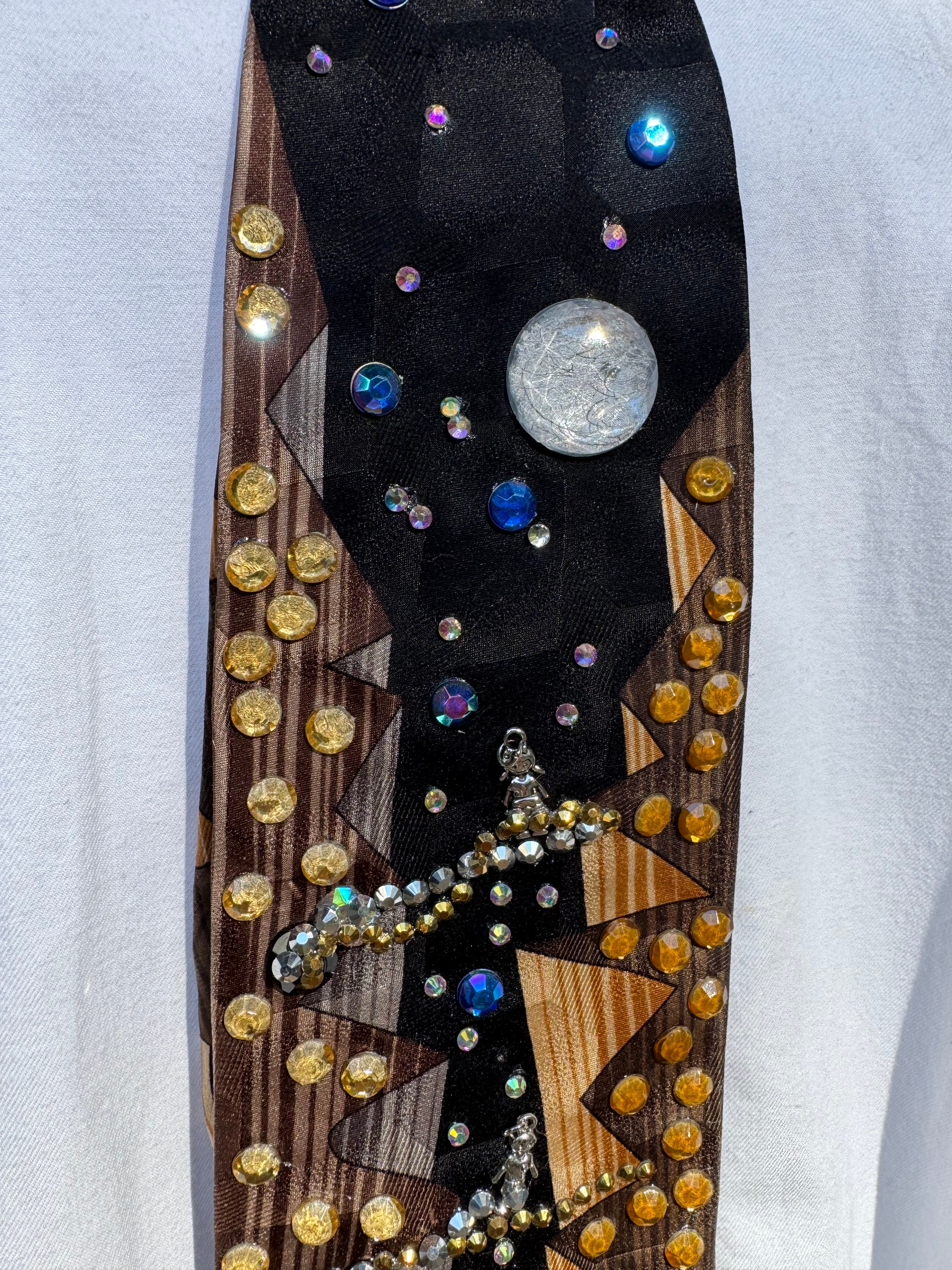 Brown and Black Rock Climbing Sports Tie