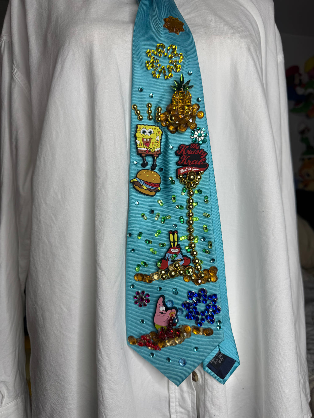 Coral Blue Jackpot at Krusty Krabs Episode Ultimate Spongebob Tie