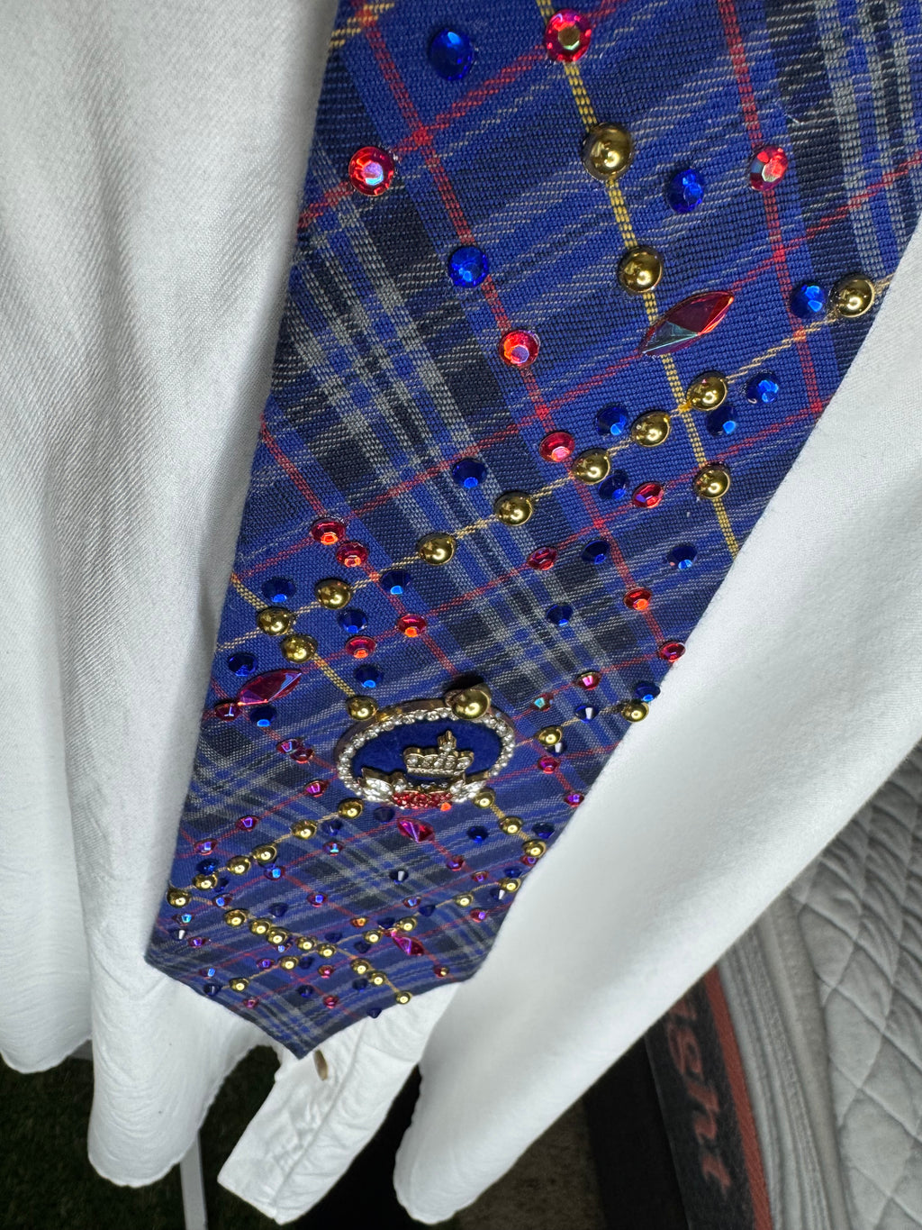 Royal Blue Plaid High Class Royalty Tie