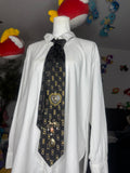 Black High Class Renaissance Heart Royalty Tie
