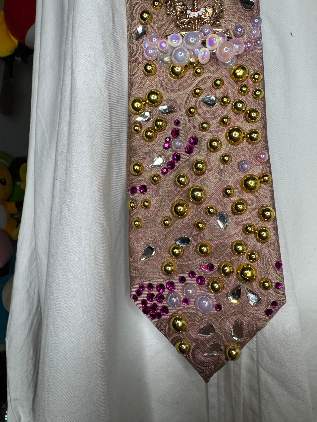 Pink Paisley Luxurious Dream Carousel On Cloud Royalty Tie