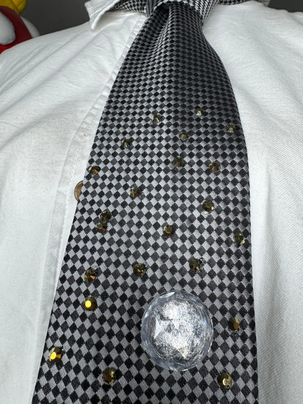 Grey Michael Jackson Doing Iconic Lean from Smooth Criminal Music Video Tie