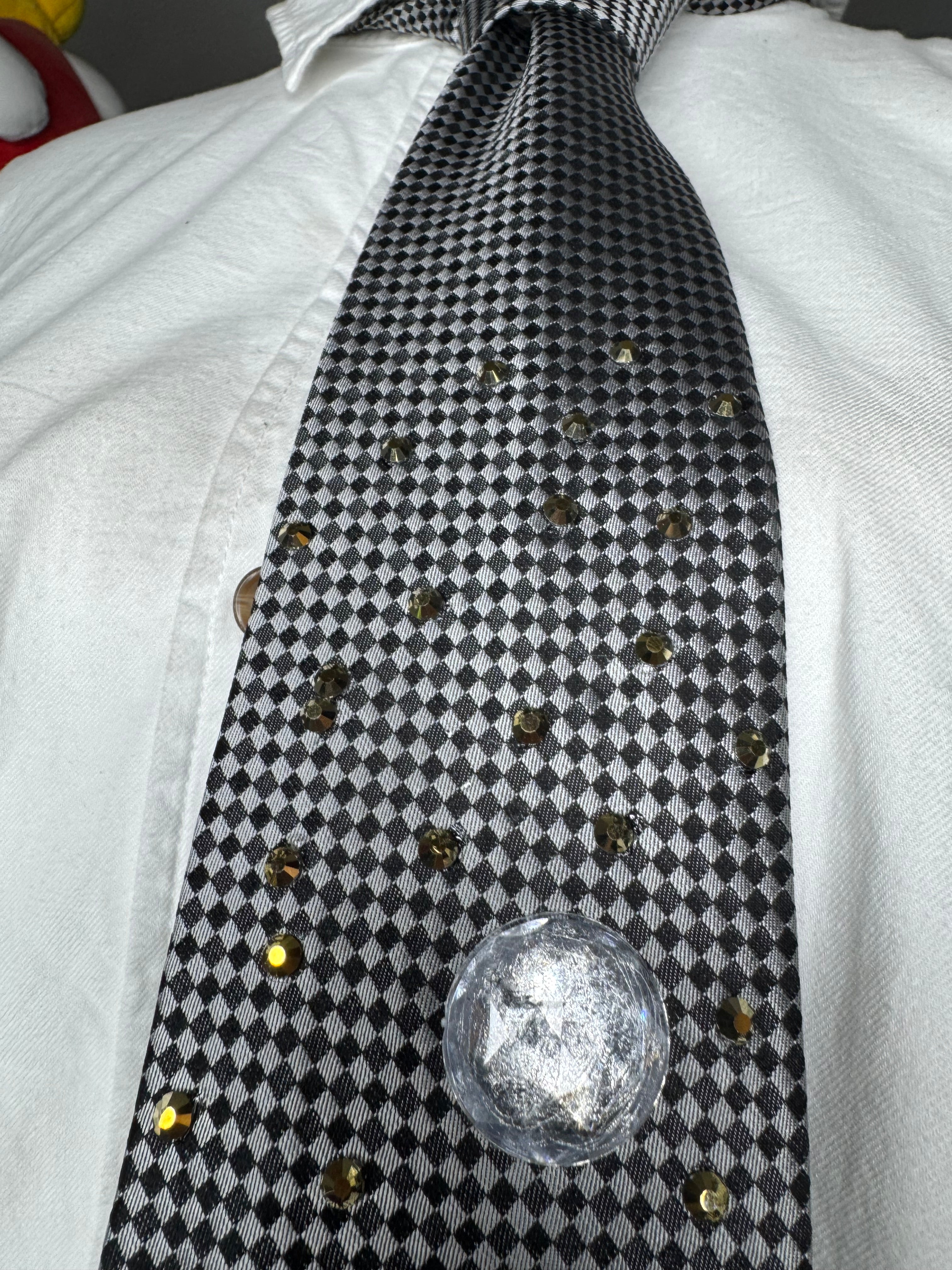 Grey Michael Jackson Doing Iconic Lean from Smooth Criminal Music Video Tie