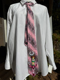 Pink and Grey Striped Sailor Jupiter Makoto Kino Sailor Moon Anime Tie
