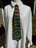 Black Green Vined Nosey Reptilian Eyes Nature Royalty Tie