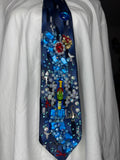 Navy Blue Yoshi Dodging Red Shell On Sailor Islands 200cc Mario Kart Tie