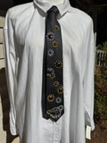 Grey Gold and Iridescent Petals Royalty Tie