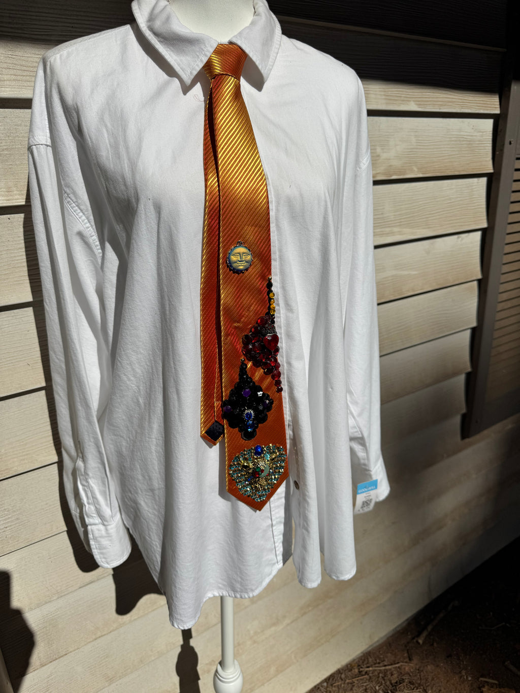 Orange Jaguar Pharaoh Taj Mahal Kingdom Egyptian Royalty Tie