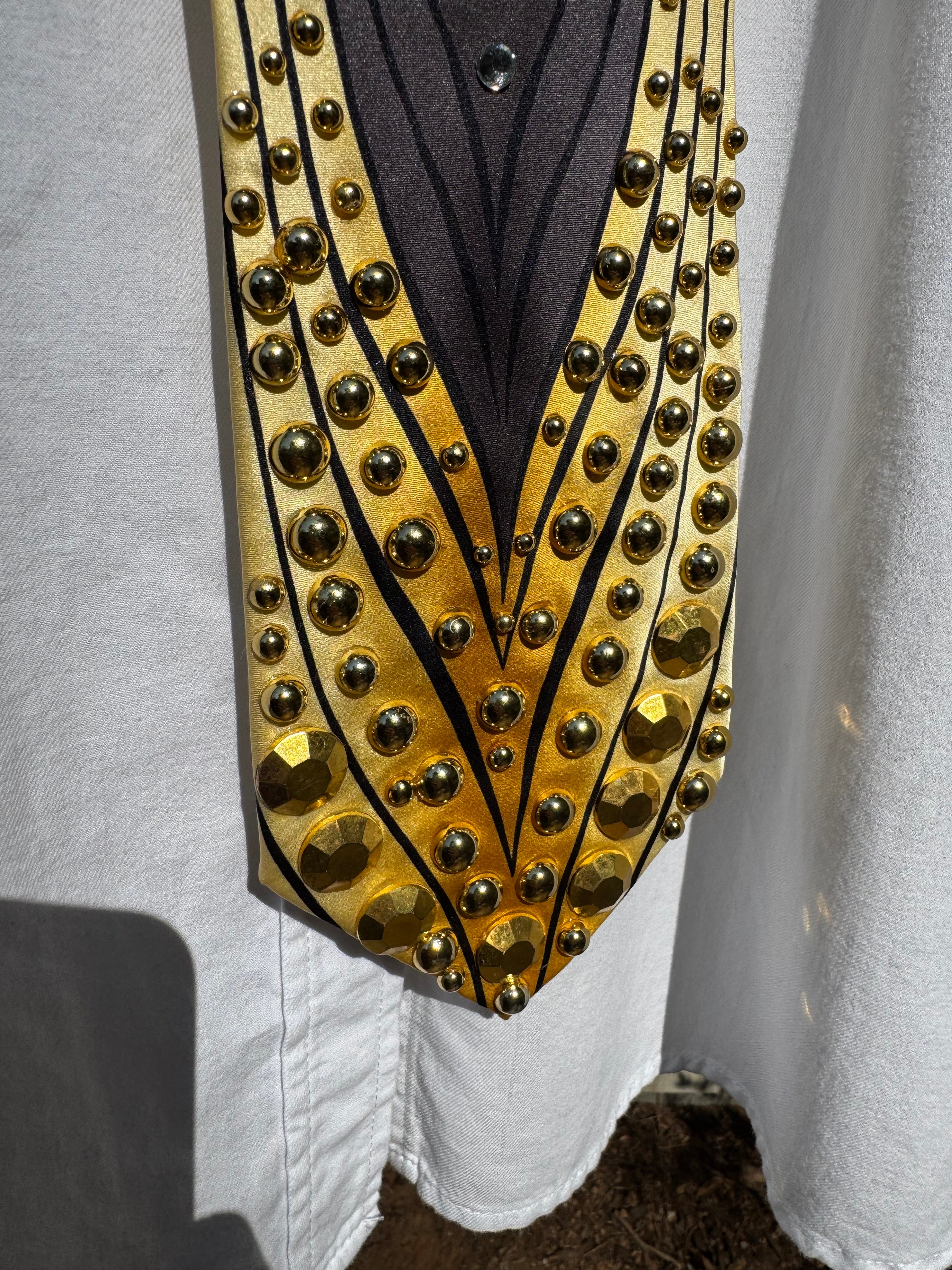 Gold and Grey Supreme Phoenix High Class Royalty Exotic Tie