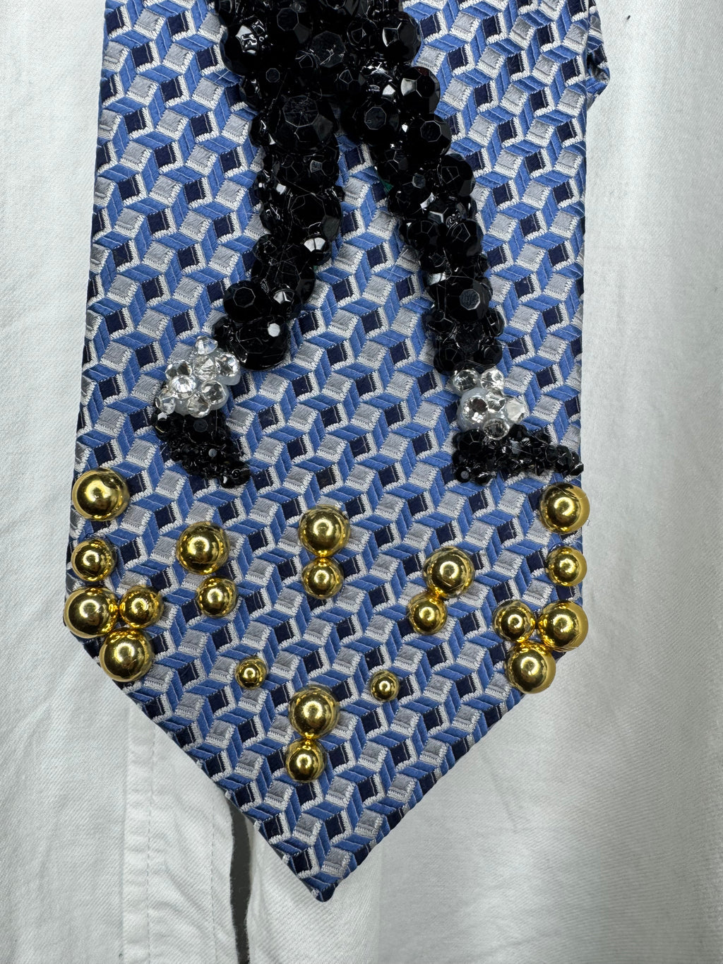 Blue Michael Jackson Hitting Arms Out Thrust Move To Beat It Victory Tour 1984 Tie