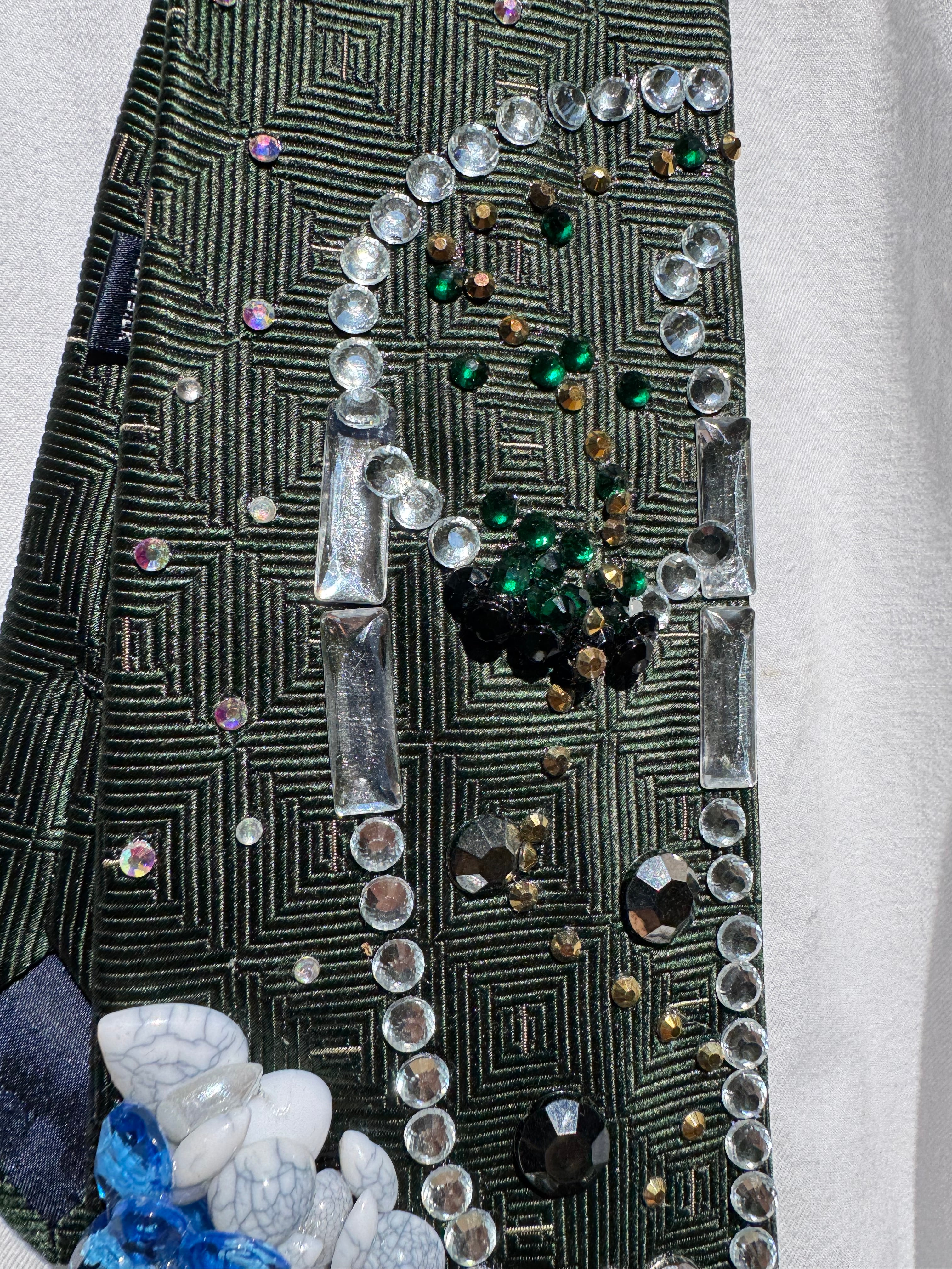 Dark Green Mini Golf Course Golfer Tie