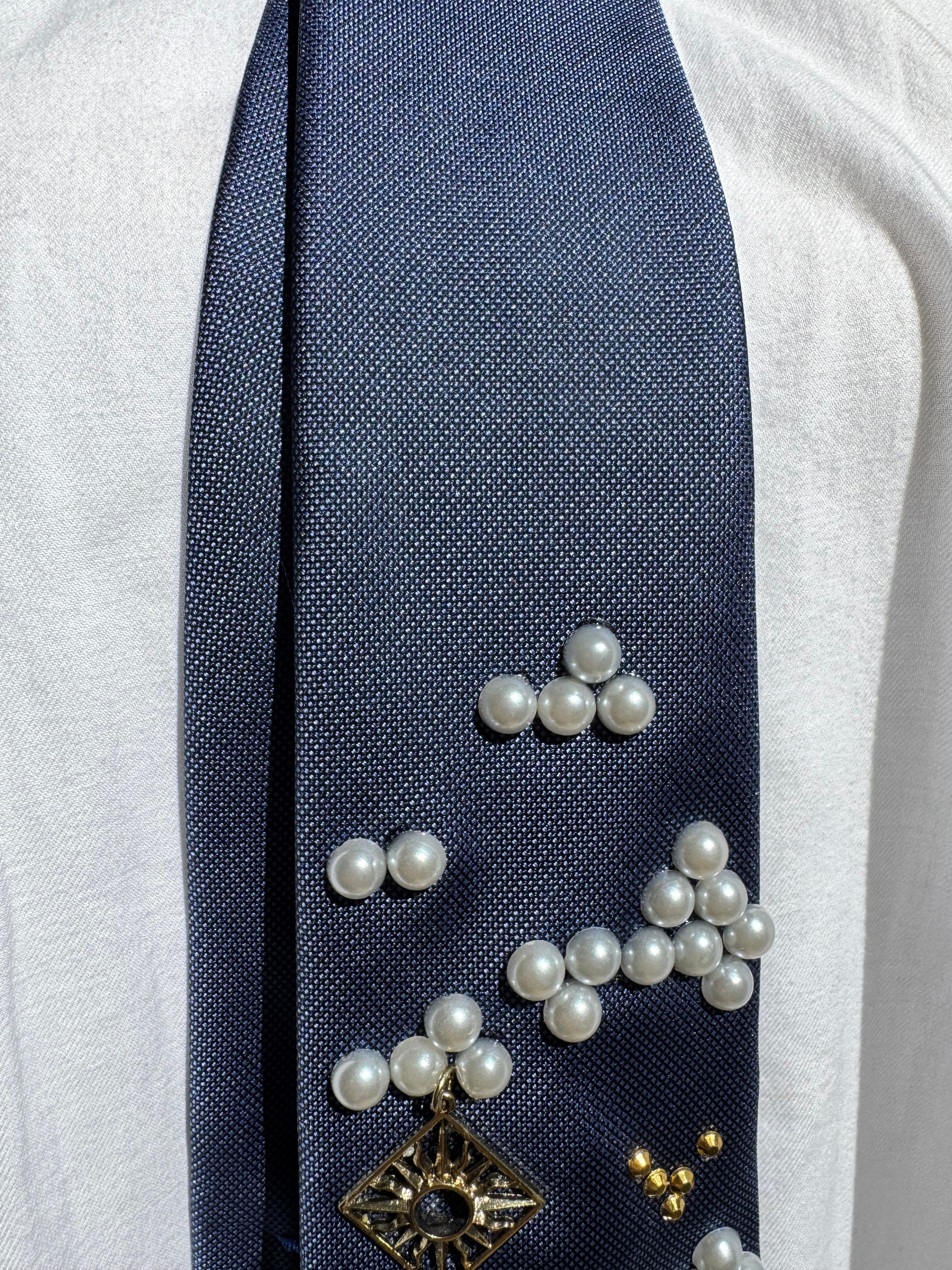 Navy Blue Jurassic Park Dinosaur Age Tie