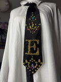 Black Capital Letter E High Class Royalty Tie